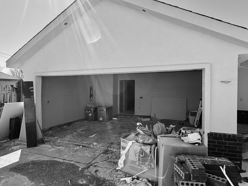 Before: New home: modern black door